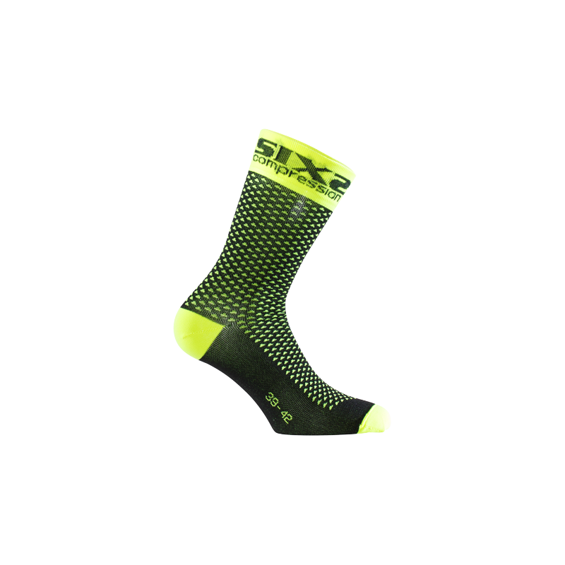 Calcetines six2  linea x mix comp sho c black yellow