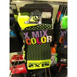 Calcetines six2  linea x mix comp sho c black yellow